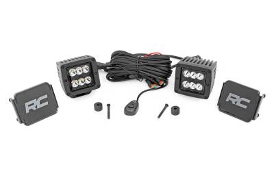 Rough Country Suspension Systems - Rough Country Cowl Mount 2" LED Light Pod Kit for Jeep JL/JT 70062