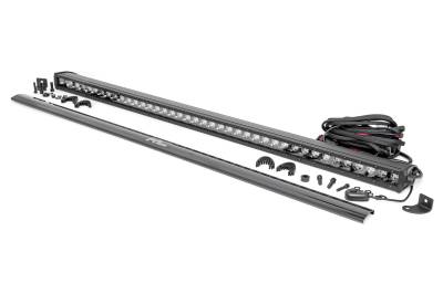 Rough Country Suspension Systems - Rough Country 70740BL Black Series 40" Single Row LED Light Bar Each