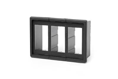 Rough Country Suspension Systems - Rough Country 709B-3 Triple Slot Auxiliary Switch Bezel Black
