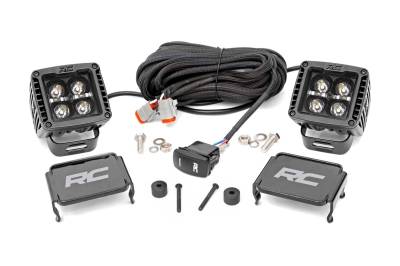 Rough Country Suspension Systems - Rough Country Cowl Mount 2" LED Light Pod Kit for Jeep JL/JT 70060