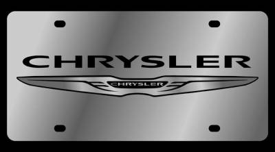 Eurosport Daytona - Eurosport Daytona 1415N-1 Stainless License Plate Chrysler Logo for Chrysler