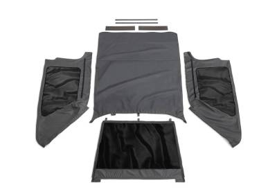 Rampage - Rampage 109635 Frameless Soft Top Sailcloth Black Diamond for 04-06 Wrangler TJ