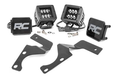 Rough Country Suspension Systems - Rough Country 70796 A-Pillar 2" LED Ditch Light Kit Spot for 10-24 4Runner