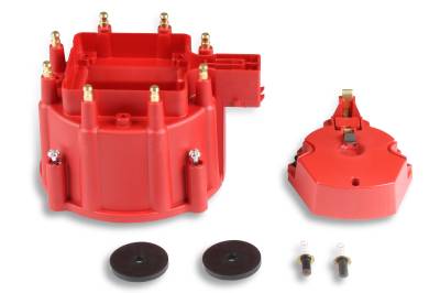 MSD - MSD Ignition 8416 Distributor Cap & Rotor Kit Red for GM HEI