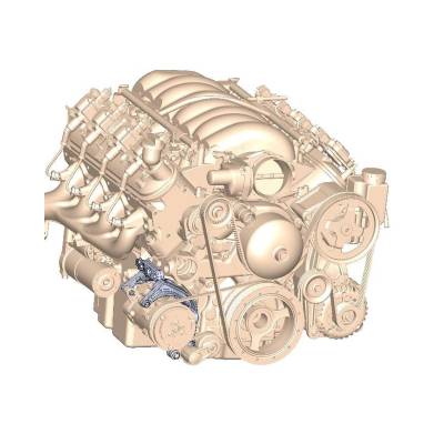 Holley - Holley Performance 20-160BK Low LS Accessory Drive System Kit for 1900 GM LS