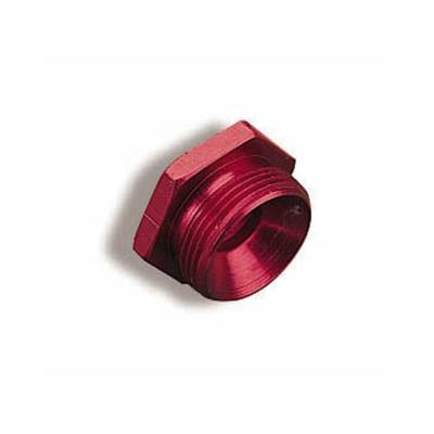 Holley - Holley Performance 26-76 Fuel Inlet Plug 7/8" -20 Aluminized Red Anodized