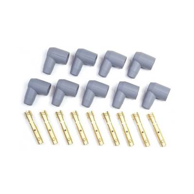 MSD - MSD Ignition 8851 Spark Plug Boot & Terminal Kit 90-DEG Female Socket Style Gray
