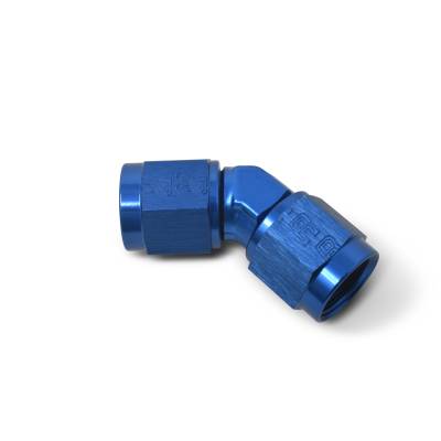 Russell - Russell 614606 6AN To 6AN Flare Female 45-DEG Low Profile Fitting w/Blue Finish