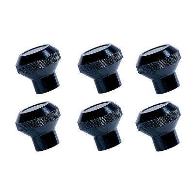 Rugged Ridge - Rugged Ridge 11420.02 Billet Aluminum Dash Knob Set Black for Jeep CJ