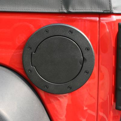 Rugged Ridge - Rugged Ridge 11425.05 Non-Locking Gas Cap Door Black for Jeep Wrangler
