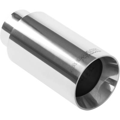 MagnaFlow Exhaust Products - MagnaFlow 35122 Single Polished Exhaust Tip 2.25" Inlet/3" Outlet