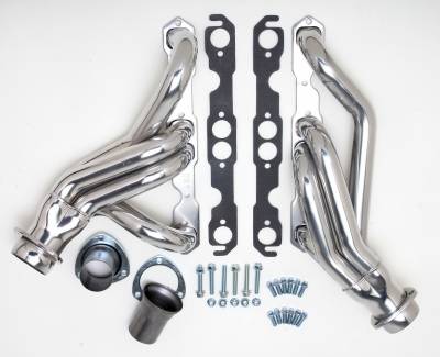 Hedman Hedders - Hedman 69016 Silver Mid-Length 1.625" Headers for 67-87 C10 Trucks w/283-400