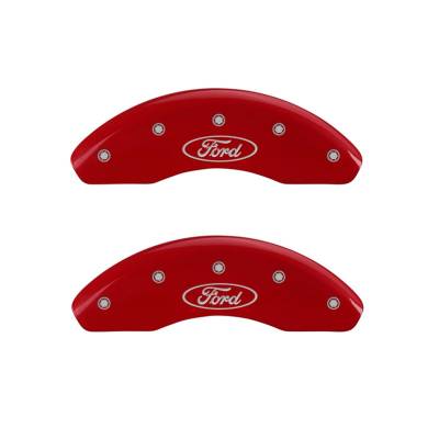 MGP Caliper Covers - MGP Caliper Covers 10102FFRDRD Front 2pc Red w/Oval Logo for 11-17 Ford Fiesta