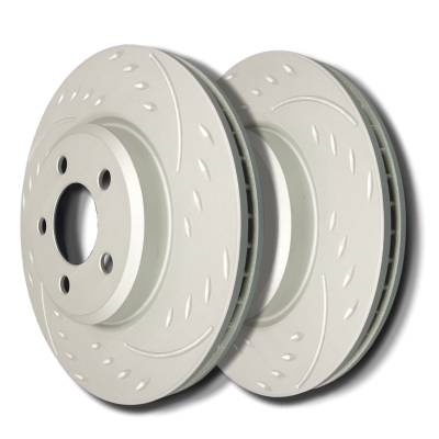 SP Performance - SP Performance D54-175 Diamond GREY Zinc Front Rotors 11-14 Ford Mustang GT