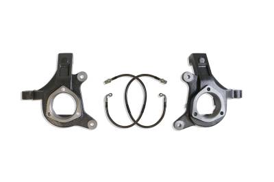 MaxTrac - MaxTrac 701330BL 3" Lift Spindles + Brake Lines 07-16 Silverado/Sierra 1500 2WD
