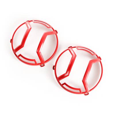 Rugged Ridge - Rugged Ridge 11230.15 Elite Euro Guard Kit Headlight Red 07-18 Jeep Wrangler JK/