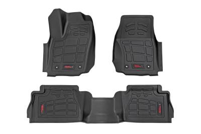 Rough Country Suspension Systems - Rough Country SM71224 Front/Rear Floor Liners Black for 24-26 Tacoma Double