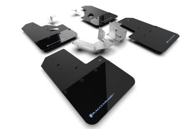 Rally Armor - Rally Armor MF85-RR-PL-ABL Black Mud Flap Area Blue Logo