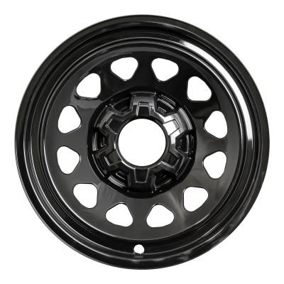 Coast To Coast - Coast To Coast IWCIMP100BLK 17" Gloss Black 12-Hole Snap-On Wheel Skin 4pc