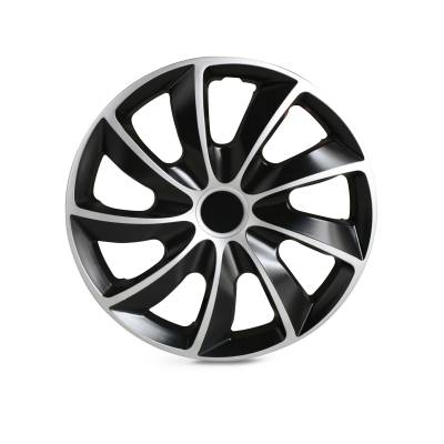 Winjet - Winjet CHB-5084-DP-15 15" 4Pc Set Wheel Cover Hubcaps Silver/Black