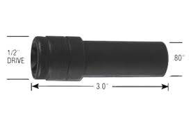 Gorilla Automotive - Gorilla 1921SDWRENCH 1/2" Drive Socket Key for Small Diameter 6 Spline Lug Nuts