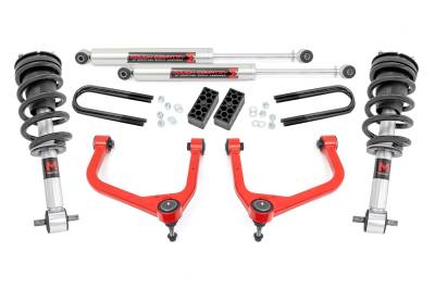 Rough Country Suspension Systems - Rough Country 110440RED 3.5" M1 Strut Lift Kit for 25-26 Chevy Silverado 1500