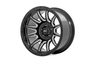 Rough Country Suspension Systems - Rough Country 90 Series Wheel 18x9 6x5.5 0mm Gloss Black/Machined 90180912M