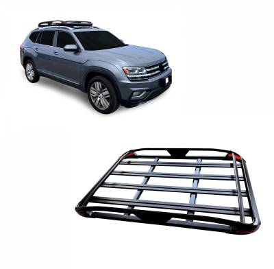Black Horse Off Road - Black Horse TR-RB6343 Traveler Alum Black Roof Rack 63" x43" x6" Trucks/SUVs