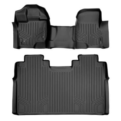 SMARTLINER - SMARTLINER SA0212/B0188 Front/Rear BLACK Floor Liners Ford F150 Crew