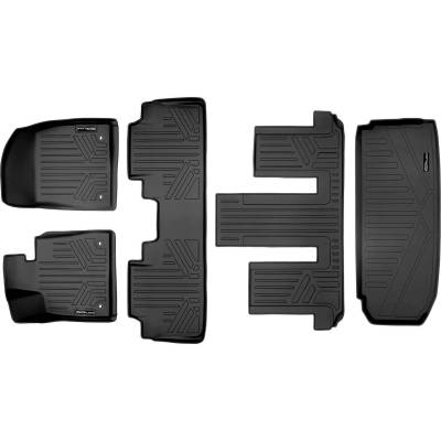 SMARTLINER - SMARTLINER SA0222/B0222/C0595/E0357 Front/Rear BLACK Floor Liners for Lexus RX
