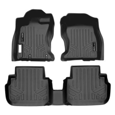 SMARTLINER - SMARTLINER SA0358/B0358 Front/Rear BLACK Floor Liners for Impreza/Crosstrek