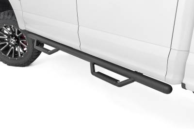Rough Country Suspension Systems - Rough Country RCF1596CCB 3" Drop Step Nerf Bars Black for 15-26 F150/SD Crew