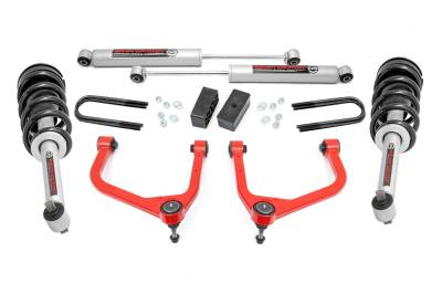 Rough Country Suspension Systems - Rough Country 110531RED 3.5" N3 Strut Suspension Lift Kit 25-26 GMC Sierra 1500