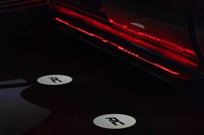 Rough Country Suspension Systems - Rough Country LED Backlit Running Boards Black for 19-25 Ram 1500 Crew 55004