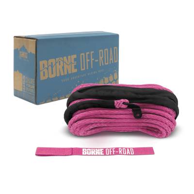 Mishimoto - Mishimoto BNWN-SR-38-85PK Borne Pink Replacement Synthetic Winch Rope 3/8" x 85'