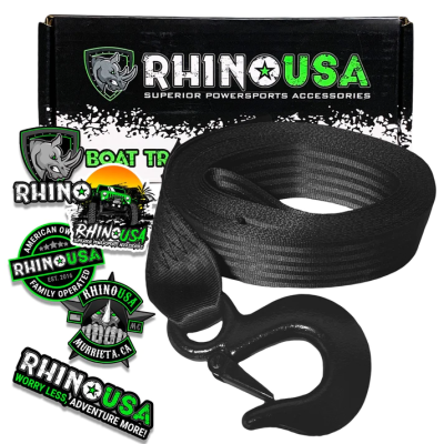 Rhino USA - Rhino USA RNO-WNCH-STRP 2"x20' Boat Winch Strap w/hook