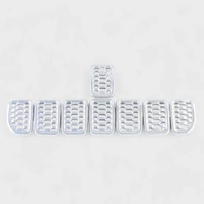 Trim Illusion - Trim Illusion ABS534 Chrome Front Grille Overlay for 21-25 Grand Cherokee WL