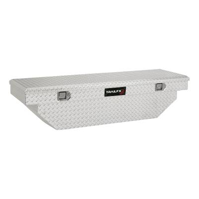 TrailFX - TrailFX 110631 Crossover Tool Box Angled Single Lid 19x63"x13" Polished Aluminum