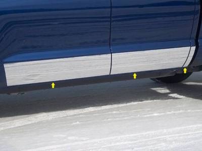 Quality Automotive Accessories - QAA TH14146 Stainless Rocker Panel Trim 6pc for 14-20 Toyota Tundra