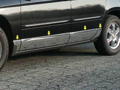 Quality Automotive Accessories - QAA TH44751 Stainless Rocker Panel Trim 8pc for 04-08 Chrysler Pacifica