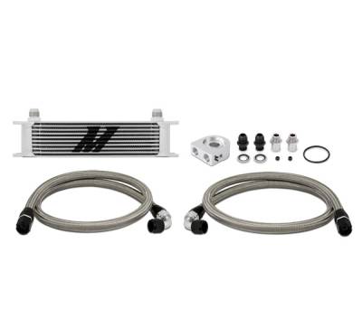 Mishimoto - Mishimoto MMOC-U Universal 10 Row Oil Cooler Kit Metal Braided Lines