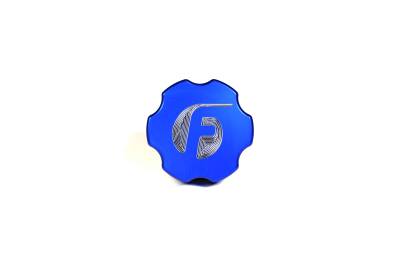 Fleece Performance - Fleece FPE-OC-CR-F-BLU Billet Oil Cap Cover Blue for 03-18 Cummins