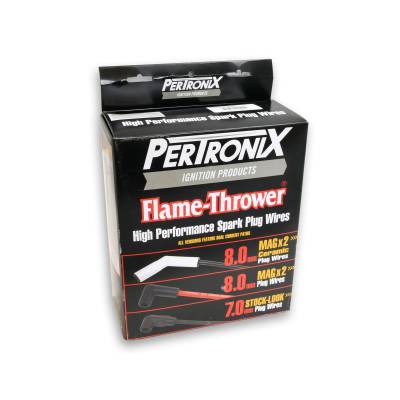Pertronix - Pertronix 708105 Flame-Thrower 7mm Black Spark Plug Wires for GM V8 Engines