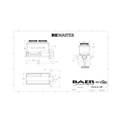 Baer Brakes - Baer Brakes 6801238LP Brake Master Cylinder