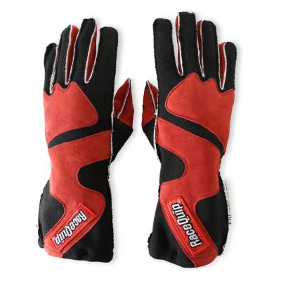 Racequip - RaceQuip 356102RQP 356 Series 2-Layer Nomex Outseam Race Gloves Red/Black Small