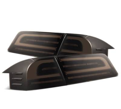 AlphaRex - AlphaRex 601120 Black LED Taillights for 12-21 Tesla Model S