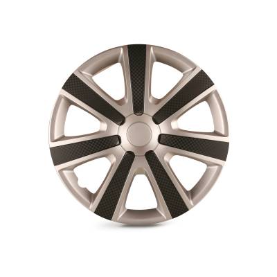 Winjet - Winjet CHB-5085-AM-14 14" Wheel Cover Hubcaps 4PC Silver & Mould Texture