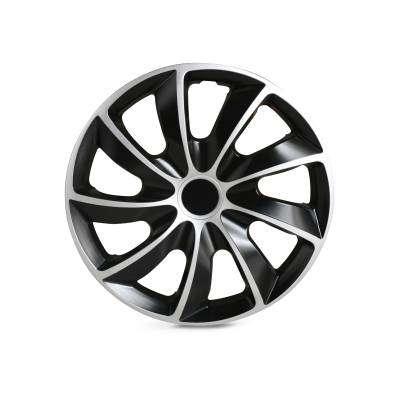Winjet - Winjet CHB-5084-DP-14 14" 4Pc Set Wheel Cover Hubcaps Silver/Black