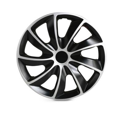Winjet - Winjet CHB-5084-DP-16 16" 4Pc Set Wheel Cover Hubcaps Silver/Black