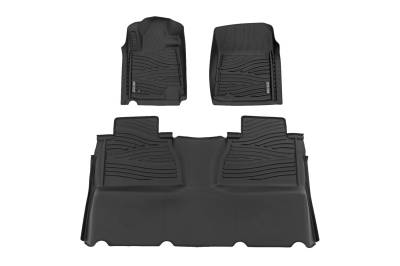 Rough Country Suspension Systems - Rough Country Front/Rear Floor Liners Black for 14-21 Tundra Double FF-71413